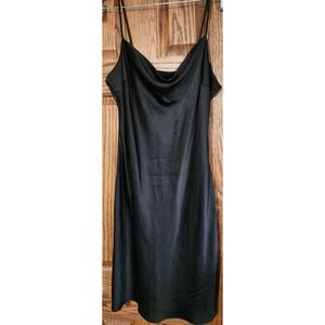 Express Black Slip Dress Cowl Neck Sleeveless‎ Midi Party Cocktail Dress